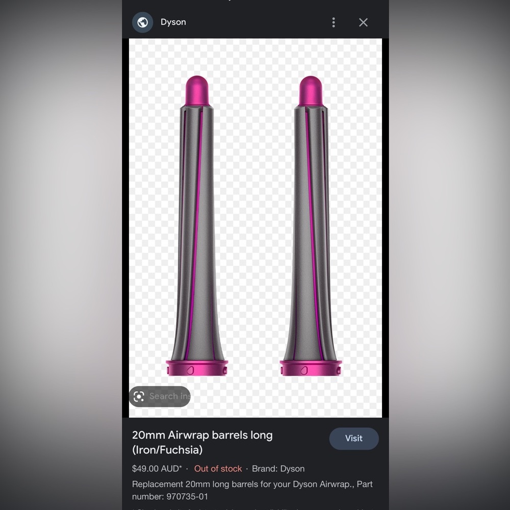 NWT 20 mm dyson barrels